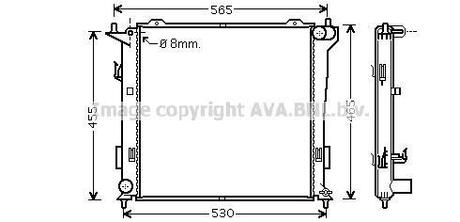 HY -I30 07-рад.охлаждения 1.6CRDi (±AC), 2.0CRDi (±AC) [450*455*27] AVA COOLING HY2181 (фото 1)