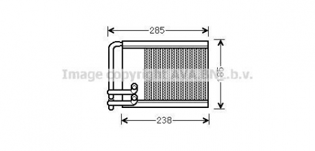 Радиатор отопителя hyundai sonata v (nf) (ava) AVA COOLING HYA6317