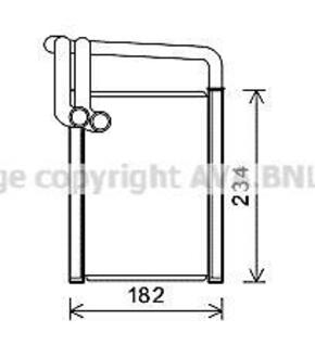 Радиатор отопителя KIA MAGENTIS II (MG) (06-) (AVA) AVA COOLING KAA6259