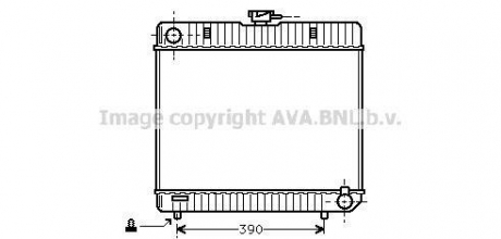 Радиатор охлаждения двигателя mb w123/w126 mt 76-84 (ava) AVA COOLING MS2042 (фото 1)