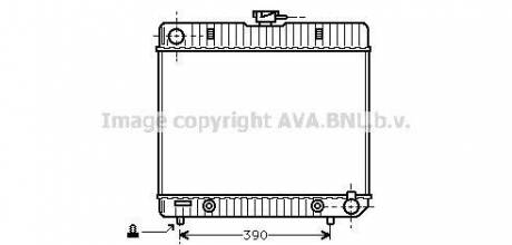 Радиатор охлаждения двигателя mb w123 23/28 at 76-85 (ava) AVA COOLING MS2043 (фото 1)