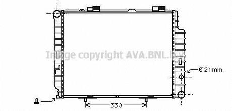 Радіатор, охолодження двигуна AVA COOLING MS2202