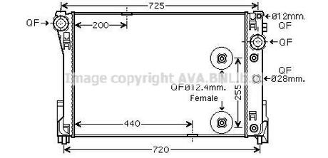 Радиатор охлаждения двигателя AVA AVA COOLING MS2491