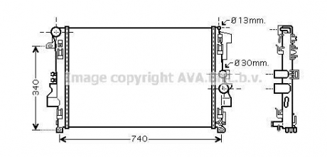 Радиатор охлаждения mercedes vito ii w639 (03-) (ava) AVA COOLING MSA2356 (фото 1)