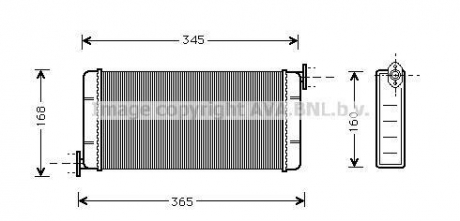 Радиатор отопителя mb w201(190) all 83-93 (ava) AVA COOLING MSA6109