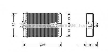 Радиатор отопителя w 202 h / a 03/97- (ava) AVA COOLING MSA6250