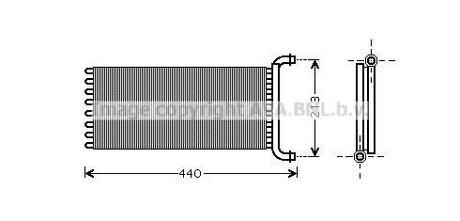 Радиатор отопителя салона MB Sprinder CDI 06> / VW Crafter 2,5TDI 06> AVA COOLING MSA6399