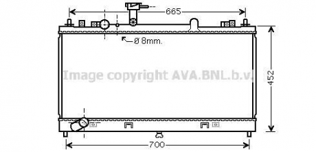 Радиатор охлождения mazda 6 2.5 mt 03/05-09/07 (ava) AVA COOLING MZ2224 (фото 1)