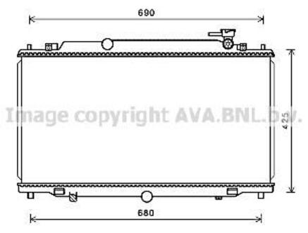 Радіатор охолодження MAZDA 6 (GJ) (12-) (Ava) AVA COOLING MZ2280 (фото 1)