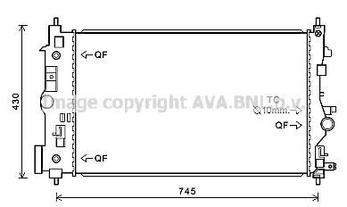 Радиатор охлождения chevrolet cruze, opel astra j (ava) AVA COOLING OL2546