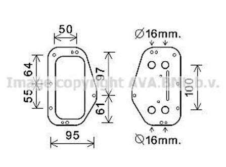 Радіатор масляний OPEL Zafira 1.8 05- (AVA) AVA COOLING OL3684 (фото 1)