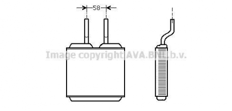 Радиатор отопителя corsa b/combo/tigra mt/at (ava) AVA COOLING OL6197