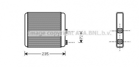 Радиатор отопителя astra g/zafira +ac 98-05 (ava) AVA COOLING OL6321