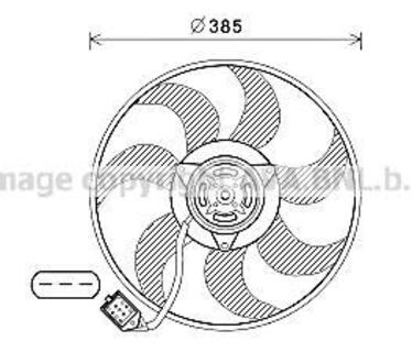 Вентилятор радіатора OPEL ASTRA H (04-) (Ava) AVA COOLING OL7670 (фото 1)