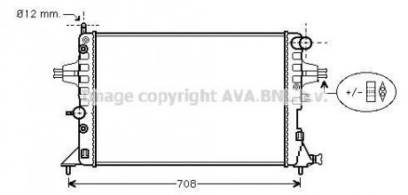 Радиатор охлаждения двигателя ASTRA G/ZAFIRA AT +AC (Ava) AVA COOLING OLA2254