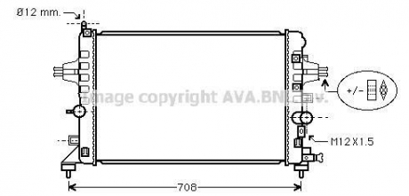 Радиатор охлаждения двигателя astra h 16i-16v mt/at 04- (ava) AVA COOLING OLA2363