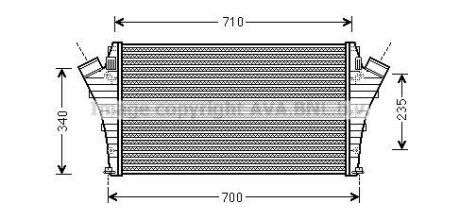 AVA FIAT Інтеркулер CROMA 05-, CADILLAC, OPEL AVA COOLING OLA4492 (фото 1)