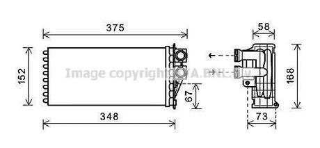 Радиатор отопителя салона Peugeot 3008 5005, Citroen DS5 AVA COOLING PEA6359