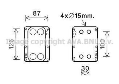 Радіатор масляний Nissan/Opel/Renault (AVA) AVA COOLING RT3631 (фото 1)