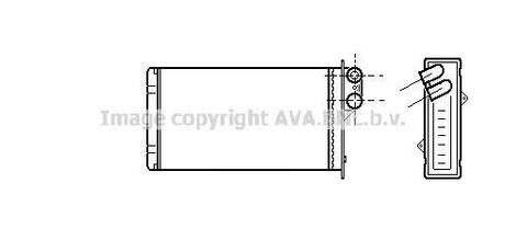 AVA RENAULT Радіатор опалення SAFRANE I 92-, SAFRANE II 96- AVA COOLING RT6161