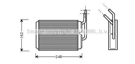 AVA RENAULT Радіатор опалення Twingo I AVA COOLING RT6220