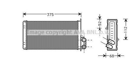 Радіатор пічки AVA COOLING RT6226