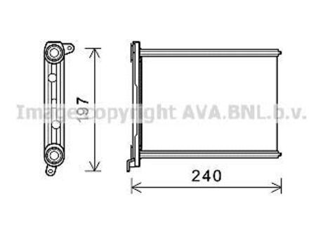 Радіатор обігрівача OPEL VIVARO B / RENAULT FLUENCE (08-) (AVA) AVA COOLING RT6569