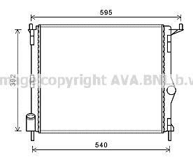 Радиатор охлаждения logan (ava) AVA COOLING RTA2476