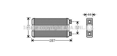 Радиатор отопителя салона Renault Master II Opel Movano I AVA COOLING RTA6457