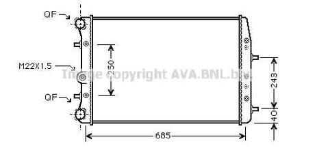 Радіатор системи охолодженняя AVA COOLING SAA2008