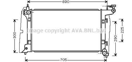 Радиатор охлаждения TOYOTA COROLLA (E12, E13) (01-) (AVA) AVA COOLING TO2323 (фото 1)