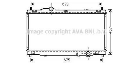 AVA LEXUS Радіатор охолодження двиг. GS 300, 350, 450 05- AVA COOLING TO2495 (фото 1)