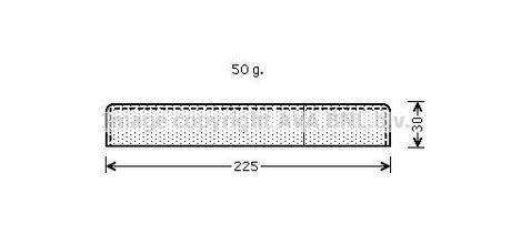 HY ACC 05-1,6, Getz 1,3 1,4 05- Осушитель ресивер 225mm / 50g AVA COOLING UVD125 (фото 1)