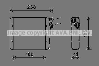 Радиатор отопителя салона Volvo S60 (10-), S80 (06-), XC60 (08-),XC70 (07-)/Rang AVA COOLING VOA6163