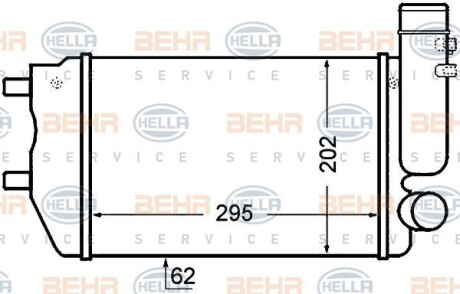 Интеркулер Behr hella service 8ML 376 727-571 (фото 1)