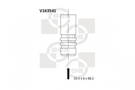 Клапан выпускной Volkswagen Golf 2009-2014, Golf Plus 2005-2009, Touran 2003- BGA V163541