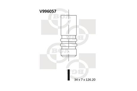 Клапан двигуна BGA V996057