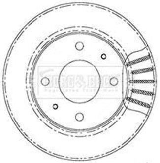 - Диск гальмівний (2 шт) BORG & BECK BBD5007