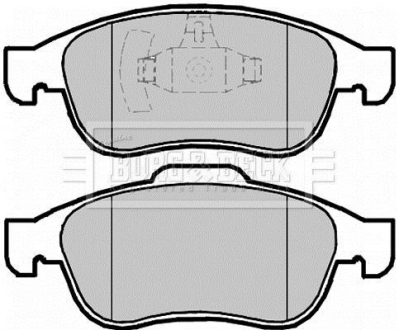 Гальмівні колодки (набір) BORG & BECK BBP2098