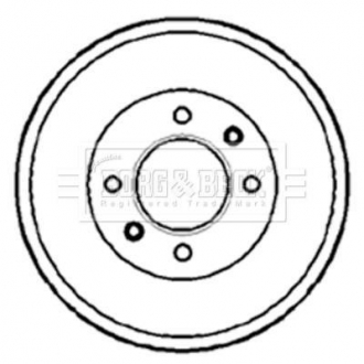 - Гальмівний барабан BORG & BECK BBR7088 (фото 1)