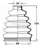 Комплект пильників гумових BORG & BECK BCB2358