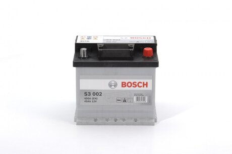 Аккумулятор 45ah-12v (s3002) (207x175x190),r,en400 BOSCH 0092S30020