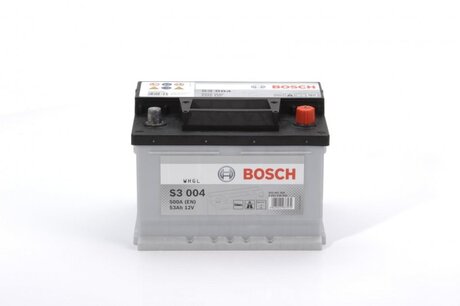 Аккумулятор 53ah-12v (s3004) (242x175x175),r,en500 BOSCH 0092S30041