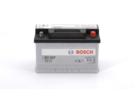 Аккумулятор 70ah-12v (s3007) (278x175x175),r,en640 BOSCH 0092S30070