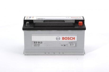 Аккумулятор 90ah-12v (s3013) (353x175x190),r,en720 BOSCH 0092S30130