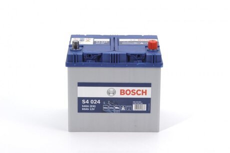 Аккумулятор 60ah-12v (s4024) (232x173x225),r,en540(азия) !кат. -10% BOSCH 0092S40240