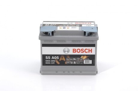 Аккумулятор 60ah-12v agm (s5a05) (242х175х190),r,en680 BOSCH 0092S5A050