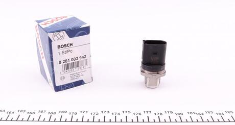 Датчик, давление подачи топлива BOSCH 0 281 002 942