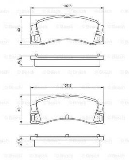 Гальмівні колодки, дискові BOSCH 0 986 424 383