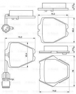 Комплект гальмівних колодок - дискові BOSCH 0986424689